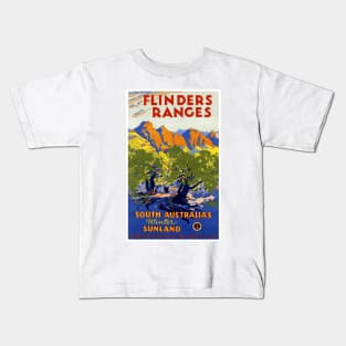 Vintage Travel Poster Australia Flinders Ranges Kids T-Shirt